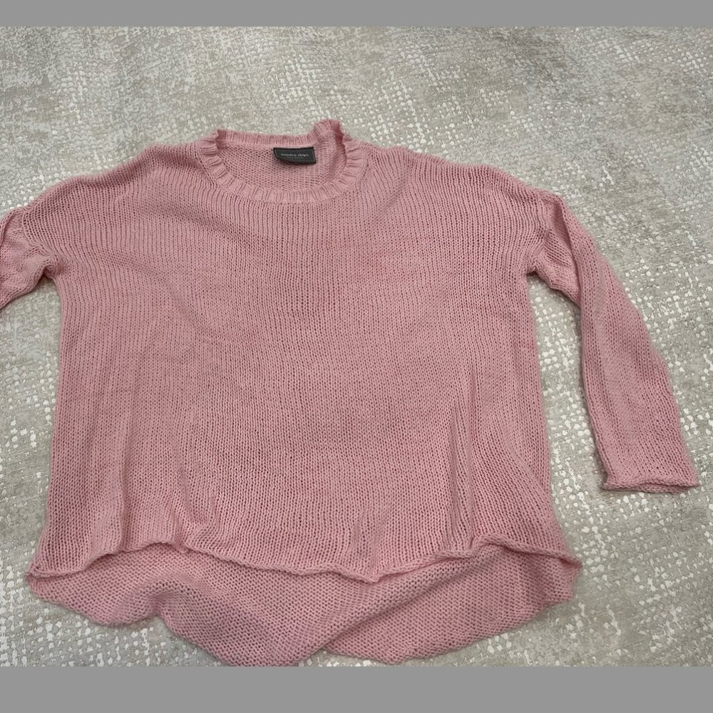 Pink Lightweight Knit Sweater - Wooden Ships